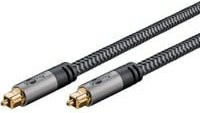 goobay Plus Toslink-Kabel optisch in Schwarz, Gold und Silber - Bild 1