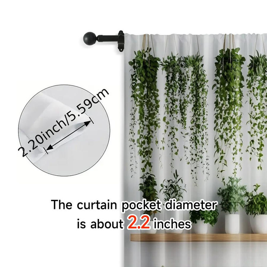Dekoratives Voile-Vorhang Set mit Blütenknospen-Design in Transparent, 2er-Set aus Polyester, B: 100 cm, H: 70 cm - Bild 2