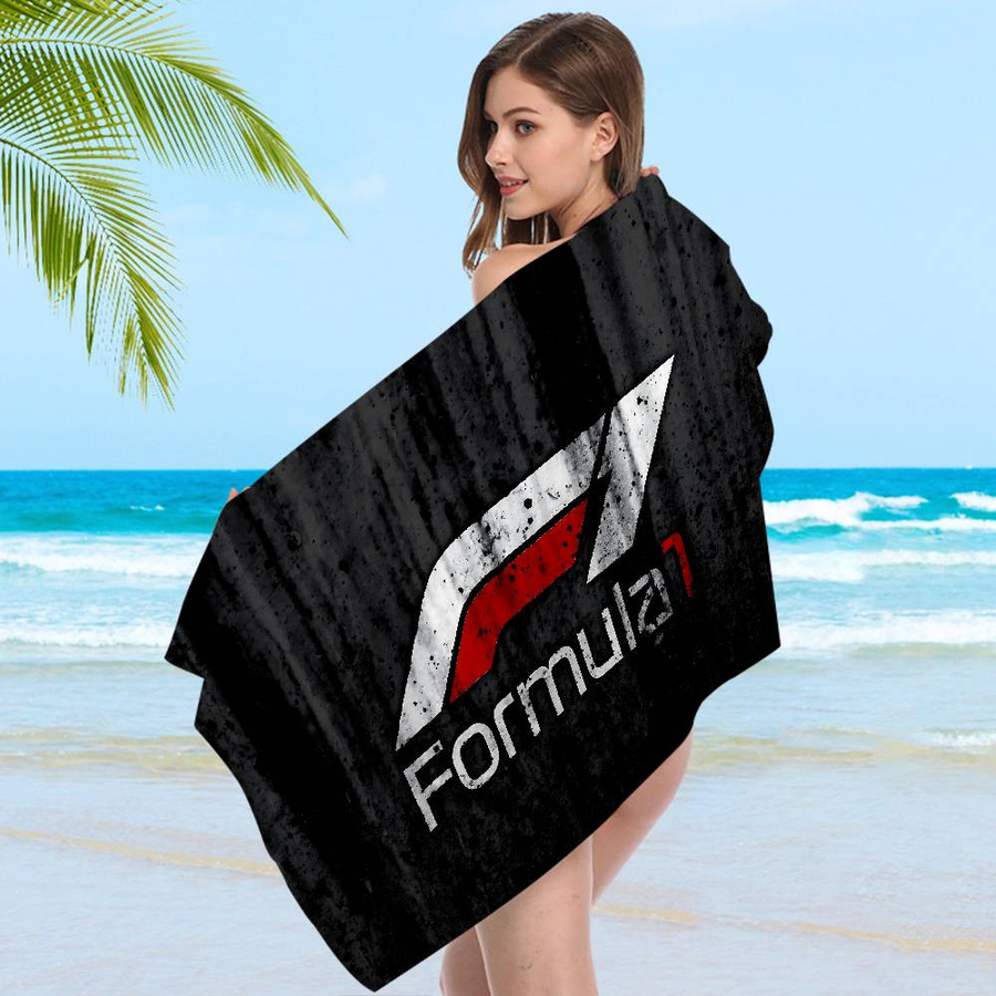 F-F1 Logo Mikrofaser Strandtuch bedruckt, saugfähiges Handtuch für Yoga, Schwimmen und Sport, Breite: 40 cm, Höhe: 60 cm - Bild 4