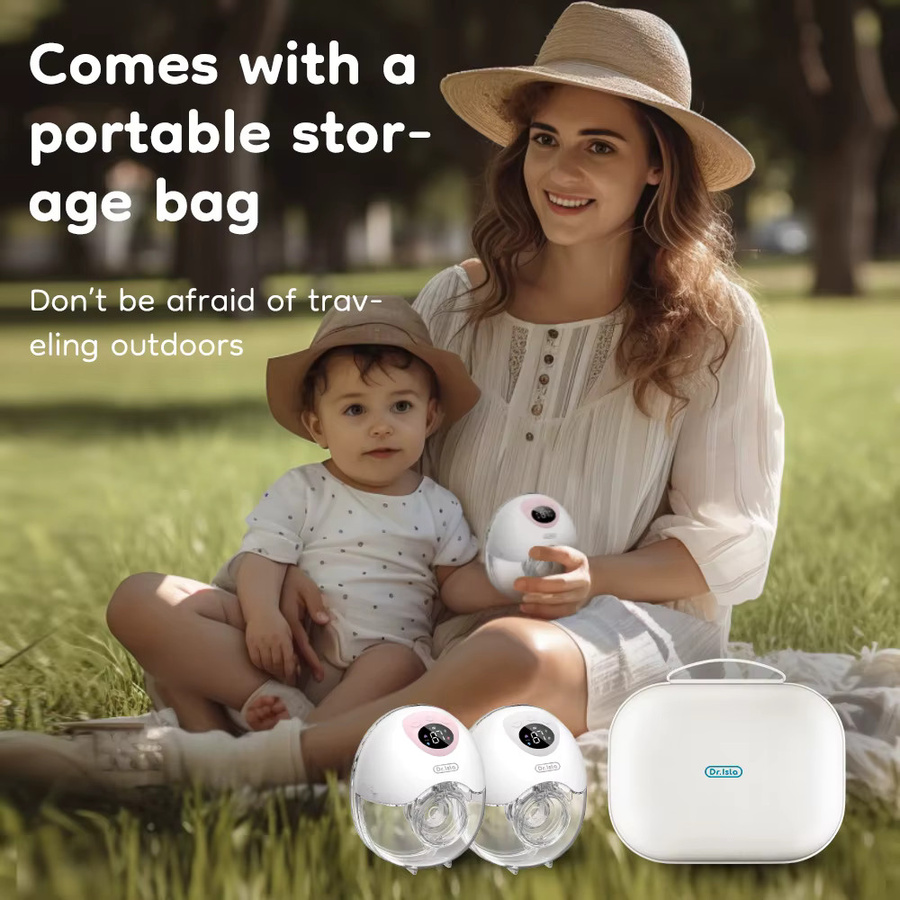 MAMIJOY Tragbare elektrische Milchpumpe EB50 und EB50D mit 4 Modi und 36 Saugstufen, geräuscharm mit 35 dB, freihändig und wearable in Blau und Weiß - Bild 4
