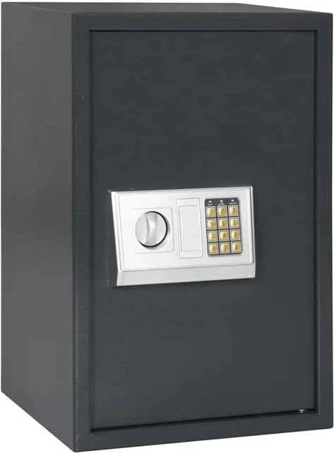 DELUKE Tresor BITO Digitaler Stahltresor mit Schloss in Dunkelgrau, B/T/H: 40 x 35 x 60 cm - Bild 1