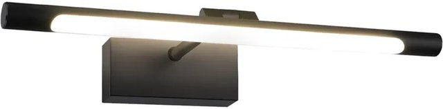 NETTLIFE LED Spiegelleuchte aus Kunststoff in Schwarz, moderne Wandleuchte für Badezimmer und Wohnräume, IP44 - Bild 1