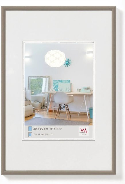 Walther Design New Lifestyle Kunststoff Bilderrahmen Stahl Grau B: 40 cm, H: 60 cm - Bild 1