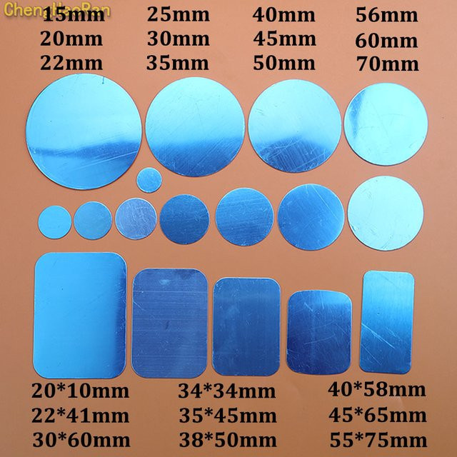 ChengHaoRan 10er Set Runde Metallplatten aus Eisen in Silber für Magnetische Handyhalterungen und Autohalterungen - Bild 1