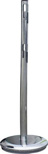 VISO BSA100AISI Absperrpfosten mit fester Basis, silber, Höhe: 100 cm, Durchmesser: 5 cm - Bild 1