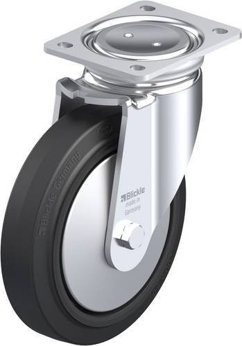 Blickle Lenkrolle LUH-POEV 200KA-FA in Schwarz und Grau mit 200 mm Rad-Durchmesser und einer Tragfähigkeit von max. 500 kg - Bild 1