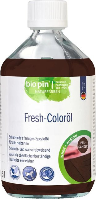 biopin Holz-Coloröl Palisander in Braun, wasserabweisend und lebensmittelecht, seidenmatt - Bild 1