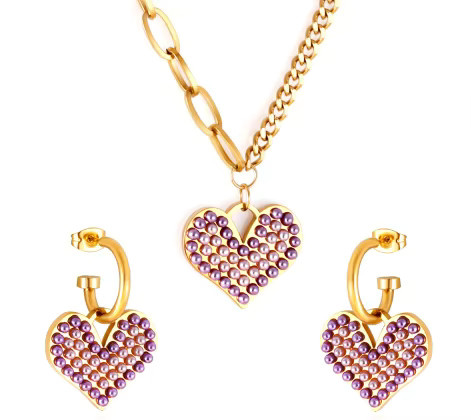 LUXUKISSKIDS Schmuck-Set, Halskette und Ohrringe, Edelstahl, Perle, Kinder - Bild 2