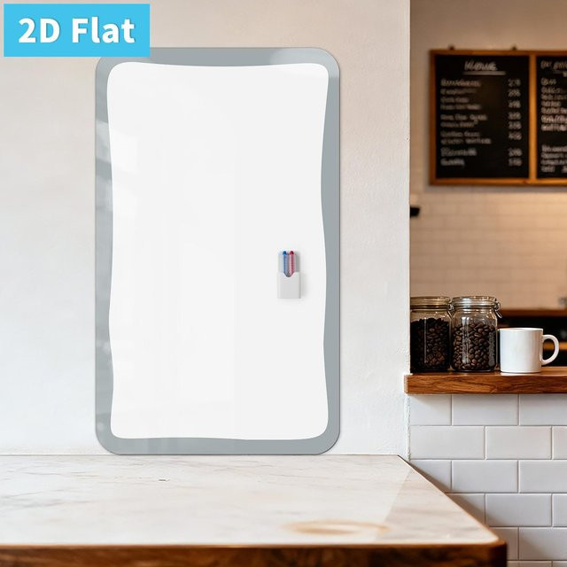 Selbstklebendes magnetisches Whiteboard mit abwischbarer Graffiti-Oberfläche in Weiß, B: 40 cm, H: 67 cm - Bild 1