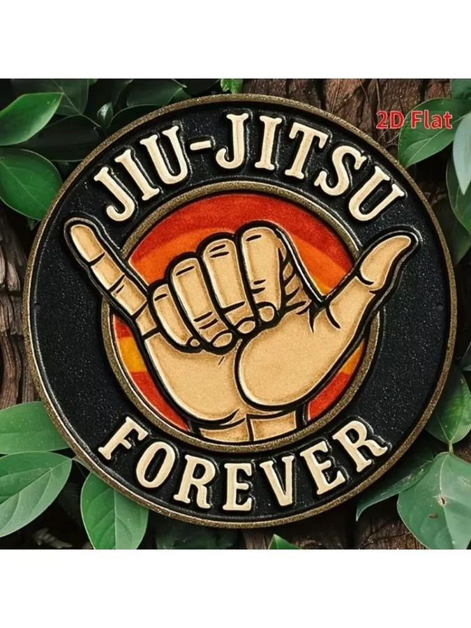 CIFBUY Jiu Jitsu Forever Vintage Metallschild Rund, Multicolour, Durchmesser: 20 cm - Bild 5