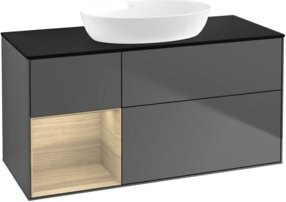 V&B Waschtischunterschrank Finion in Anthrazit, Breite: 120 cm, Tiefe: 50,1 cm, Höhe: 50,1 cm - Bild 1