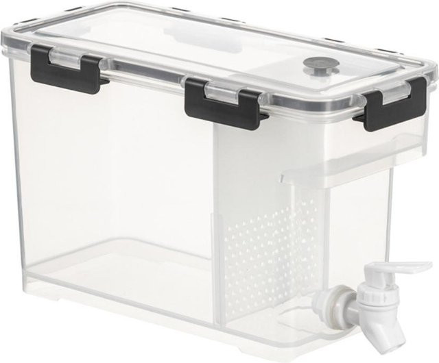 TOMTOP JMS Getränkespender aus Kunststoff mit Zapfhahn, transparent, 3,5 l - Bild 1