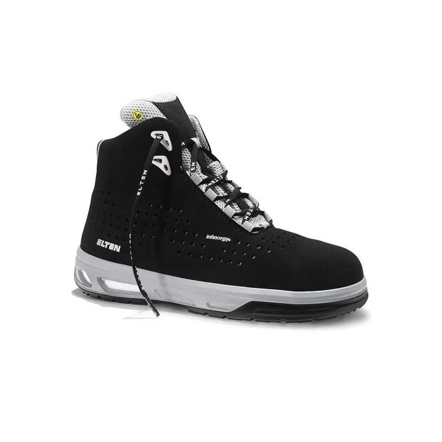 Elten Sicherheitsschnürstiefel Impulse XX10 Mid ESD S1 in Black Grey Größe 47 - Bild 2
