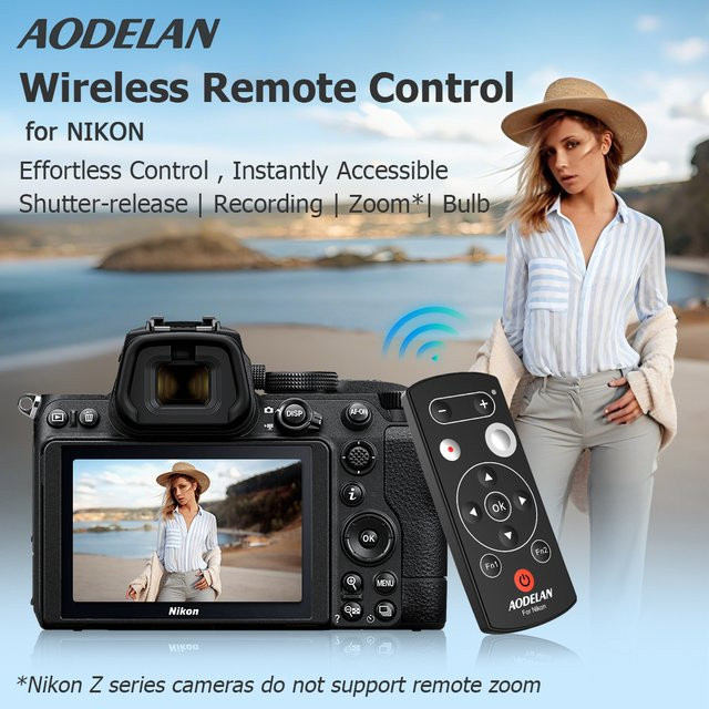 Nikon ML-L7 Bluetooth Kamera-Fernbedienung in Schwarz für Nikon Z30 Z6II Z7II A1000 B600 P1000 P950 Z50 - Bild 1