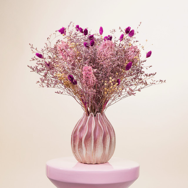 Trockenblumenstrauß Lovely Pink von BLUME2000 mit Wilder Möhre, Flachs und Lepidium in Pink - Bild 1