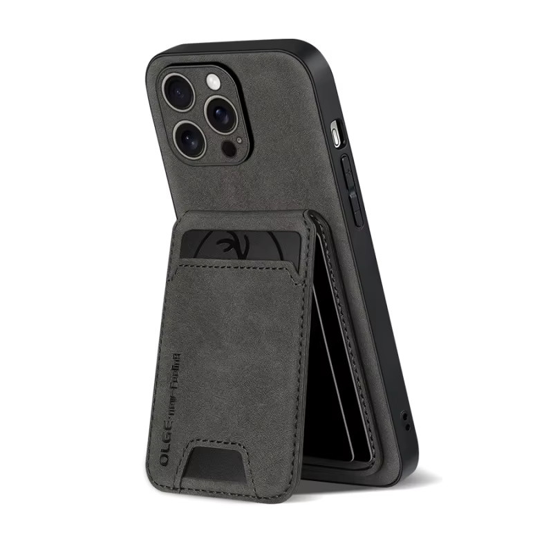 Luxuriöse iPhone Handyhülle aus PU-Leder mit Kartenhalter und Brieftaschen-Funktion in Grün - Bild 4