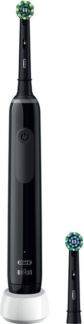 Oral-B Pro 3 3000 Cross Action Elektrische Zahnbürste, Schwarz/Rot, Unisex - Bild 3