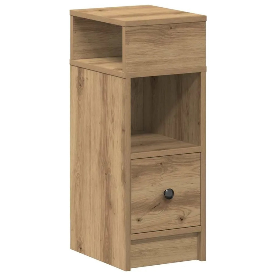 vidaXL Nachttisch mit Schublade in Artisan-Eiche, Farbe Braun, B/T/H: 25 x 31 x 66 cm - Bild 2