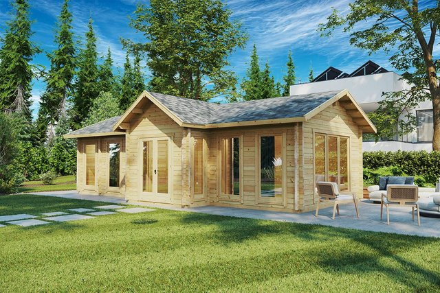 Gartenbüro Hansa 2 Gartenhaus aus Holz mit den Maßen B: 10 m, T: 4 m - Bild 1