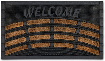Astra Fußmatte Rimini Welcome Design, bunt, B/T: 40 x 60 cm, rutschfest und wetterfest aus Kokos und Gummi - Bild 1