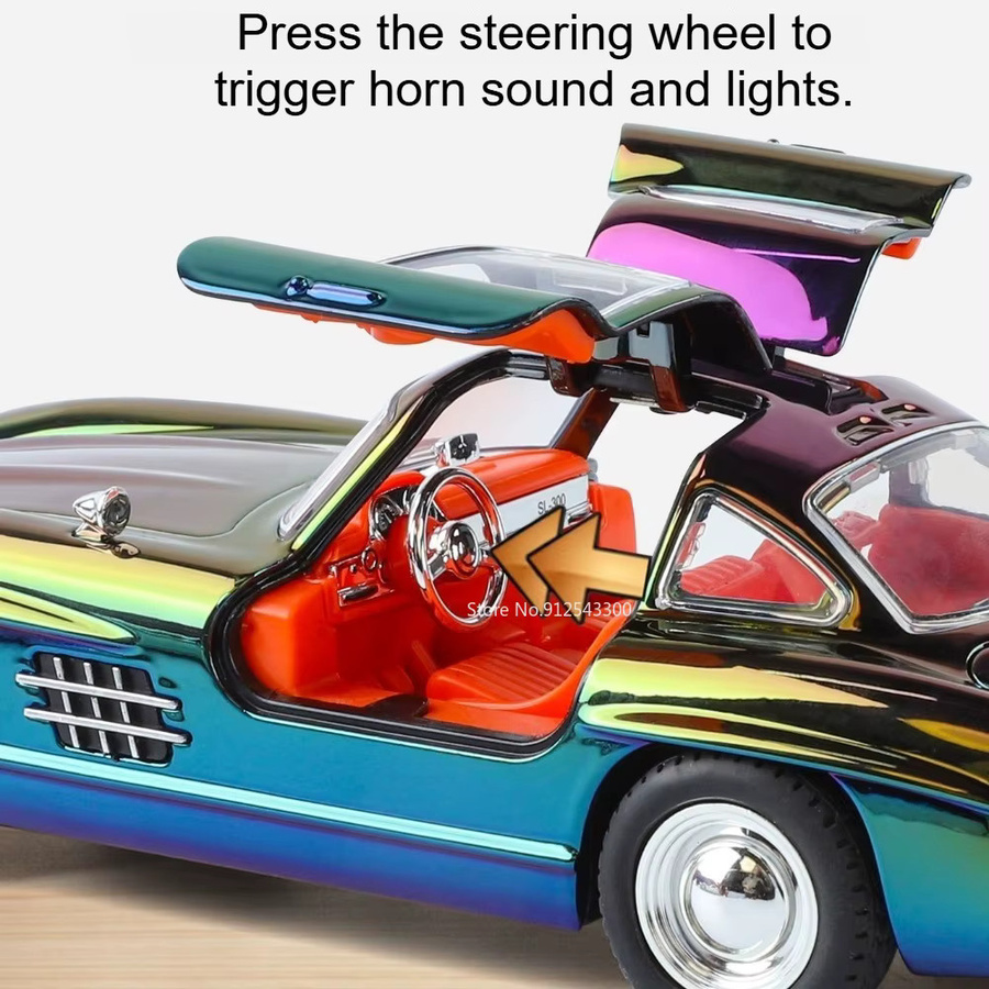 MAKEDA 300SL Vision GT Sportwagen-Modellspielzeug, 1:24, Metall - Bild 4