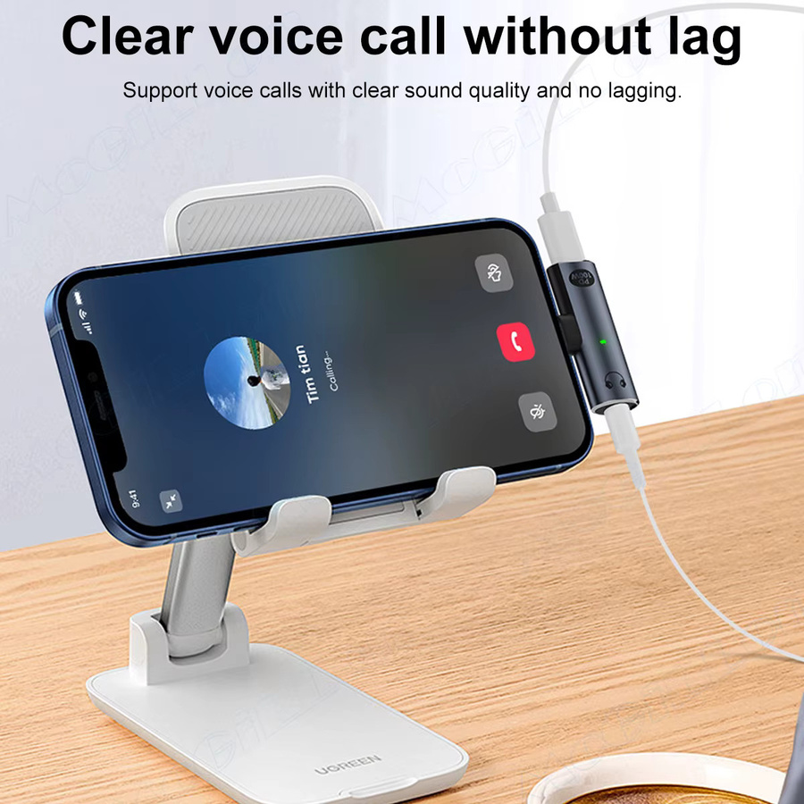 MCGILLON 2-in-1 USB Typ C auf 3,5 mm Kopfhörer Adapter mit PD 100W Ladefunktion, Audio Aux Adapter in Grau für Xiaomi, Huawei und iPhone 15 16 - Bild 5