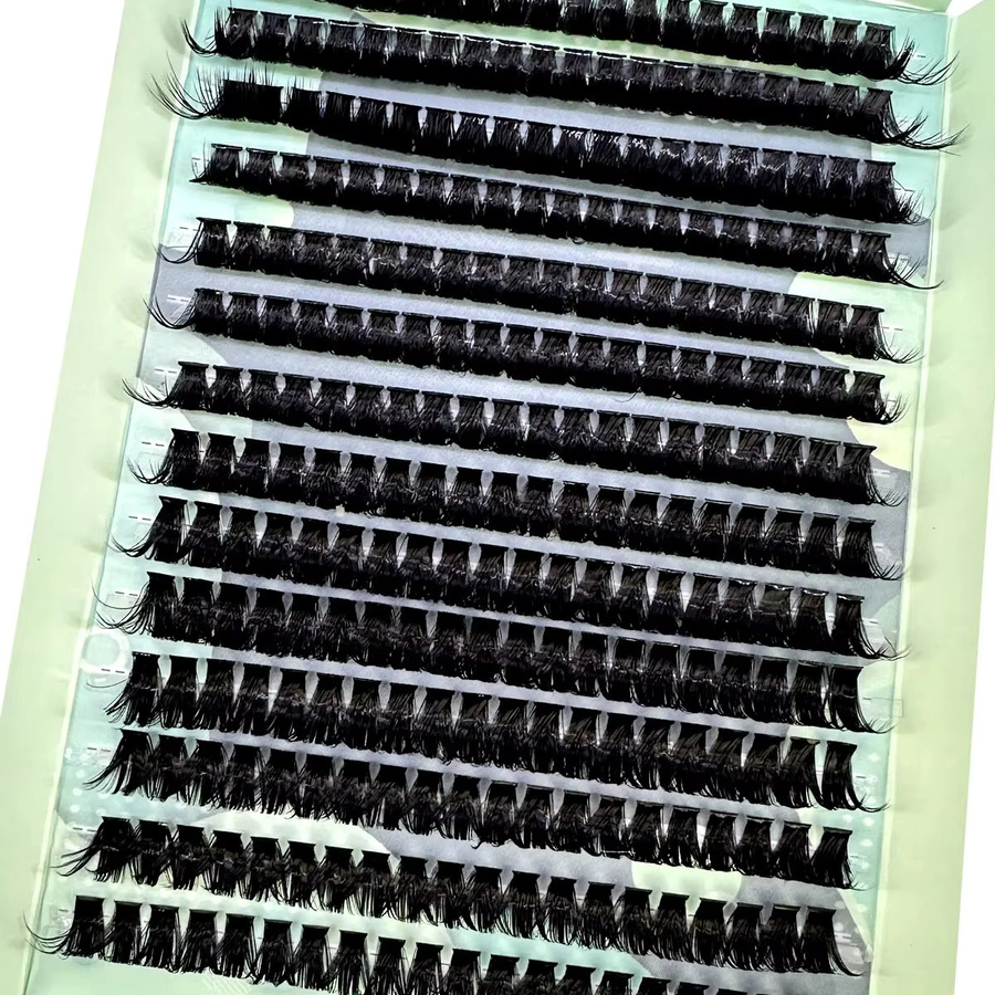 HBZGTLAD Lash Cluster Wimpern, 110D DD Curl, Black, Unisex - Bild 4