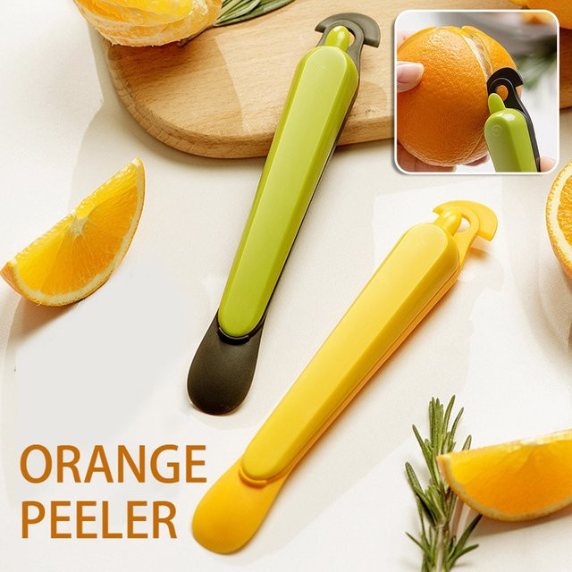 Multifunktionaler Aihogard Orangenschäler in Grün aus Kunststoff für Grapefruits und Pomelos - Bild 1