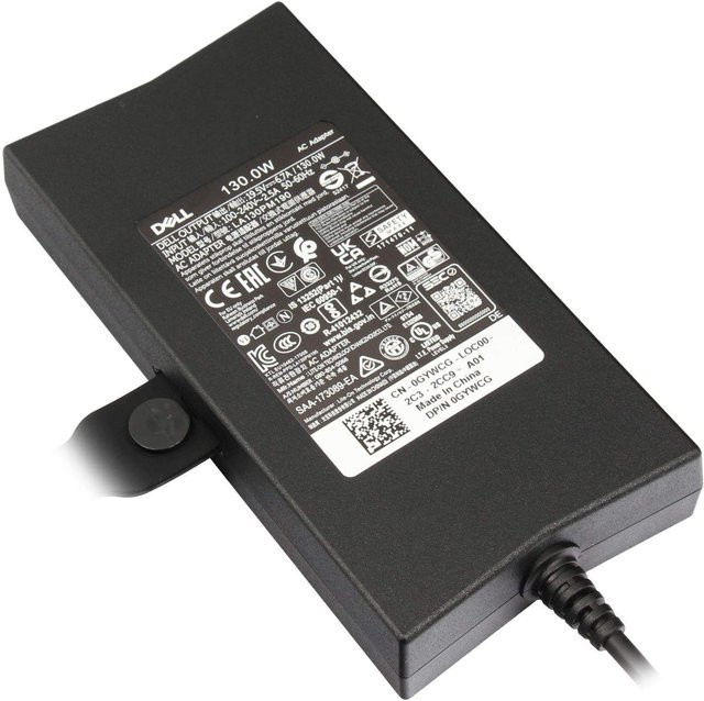 Dell AC Adapter 130W Netzteil in Schwarz mit Barrel Plug (19.5V) - Bild 1