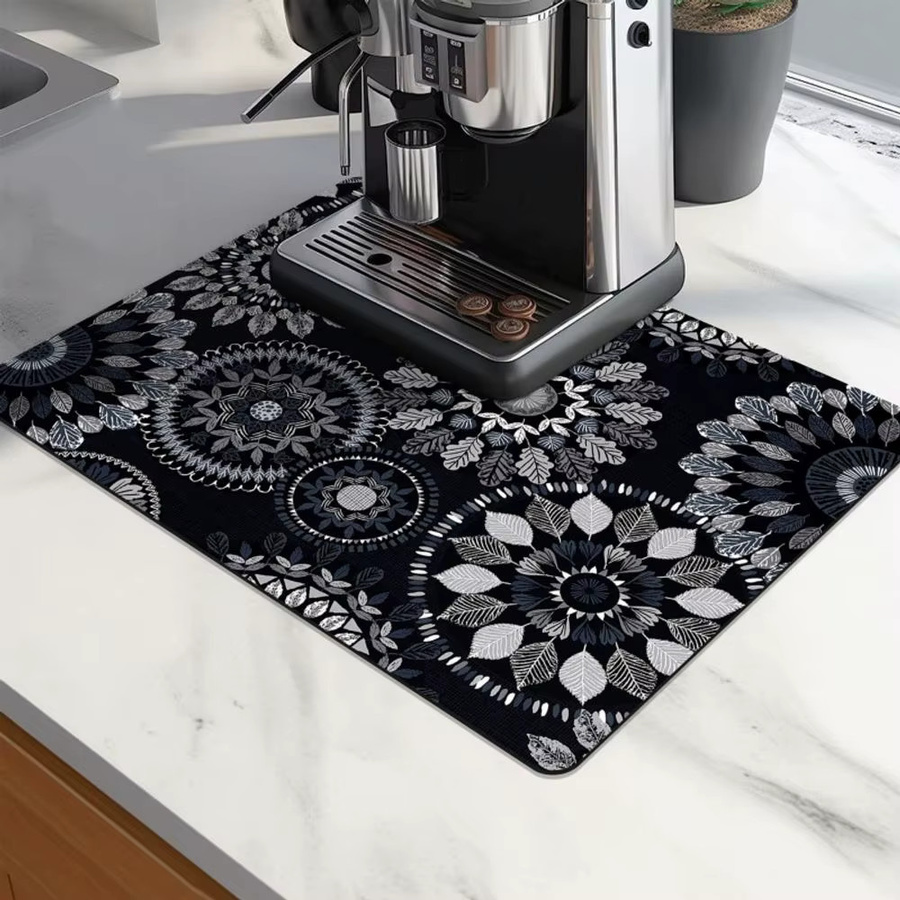VIKAMA Kaffeemaschinen-Unterlage aus PVC, wasserabsorbierende und schnelltrocknende Thekenunterlage für die Küche - Bild 2