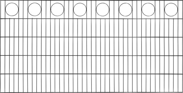 FLORAWORLD Dekorzaun-Matte Doppelstabmatte aus Stahl in Anthrazit, Höhe: 100 cm, Breite: 200 cm, Tiefe: 1,7 cm - Bild 1