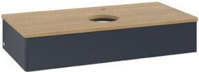 V&B Waschtischunterschrank Antao ohne Frontstruktur in Eiche Honig Braun lackiert B/T/H: 100 x 50 x 19 cm - Bild 1