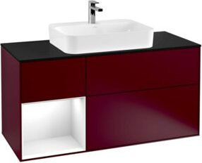 V&B Waschtischunterschrank Finion mit Wandbeleuchtung, Farbe: Weiß, Breite: 120 cm, Tiefe: 50,1 cm, Höhe: 50,1 cm - Bild 1