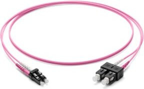 Corning LWL-Patchkabel LC/SC OM4 50/125 violett, Länge: 1 m - Bild 1