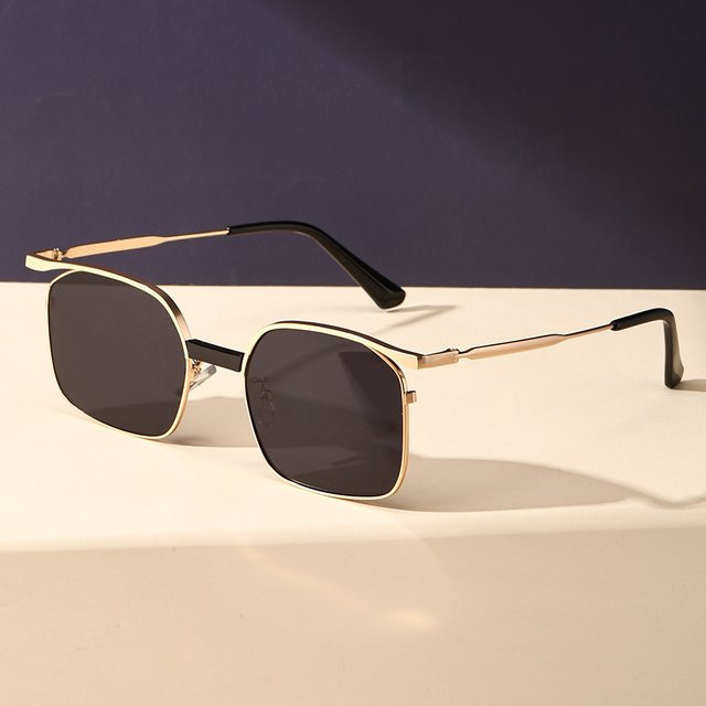 Hindfield Sonnenbrille Square, Metall, Vollrand, Gold, Unisex - Bild 1