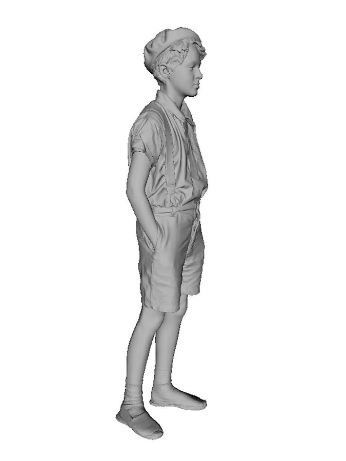1/35 junger Zivilist, Resin-Modellfigur Soldat, unmontierter und unbemalter Bausatz - Bild 2