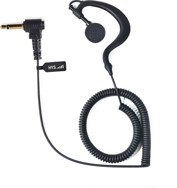 YNIBST In-Ear Radio-Ohrhörer mit 3,5 mm Klinkenanschluss und G-förmigem Ohrbügel in Schwarz - Bild 1