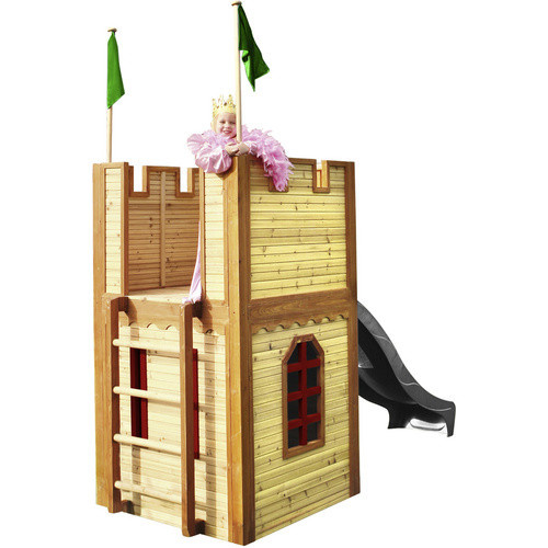 AXI Spielturm Arthur aus Holz in Braun-Rot mit grauer Rutsche, B/H/T: 319 x 195 x 110 cm - Bild 3
