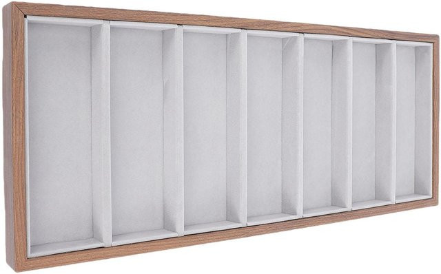 Koogeelife Sonnenbrillen Ablage mit 7 Fächern als Vitrine für Schmuck, Uhren und Accessoires in Weiß - Bild 1
