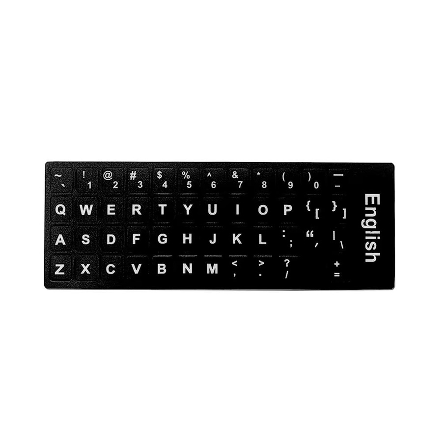 Schwarze Tastatur-Aufkleber für Laptop und Notebook mit englischem Tastaturlayout - Bild 6