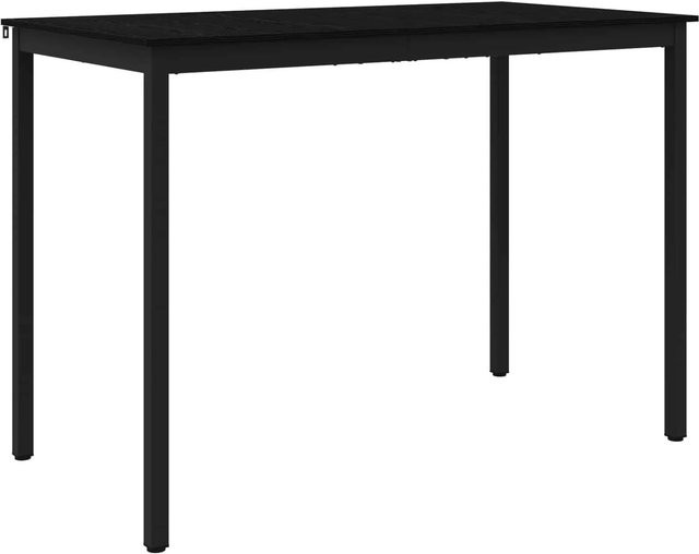 vidaXL Esstisch modern in Eiche und Schwarz aus Holzwerkstoff und Metall, rechteckig, B: 105 cm, T: 80 cm, H: 80 cm - Bild 1