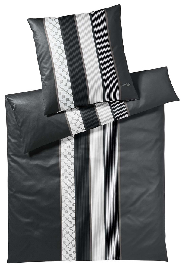 JOOP! Cornflower Stripes Bettwäsche aus Mako-Satin mit Streifenmuster, B/H: 135 x 200 cm und 40 x 80 cm - Bild 1