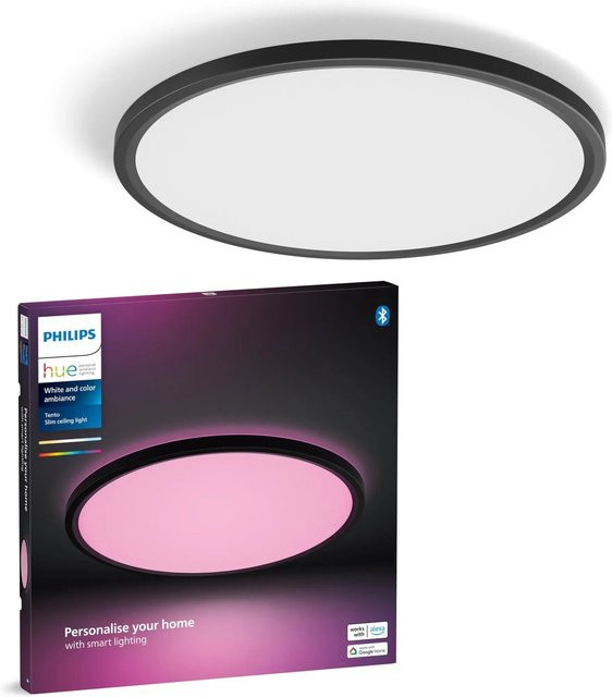 Philips Hue LED-Panel Tento White & Color Ambiance M Schwarz Ø 42,1 cm - Bild 1