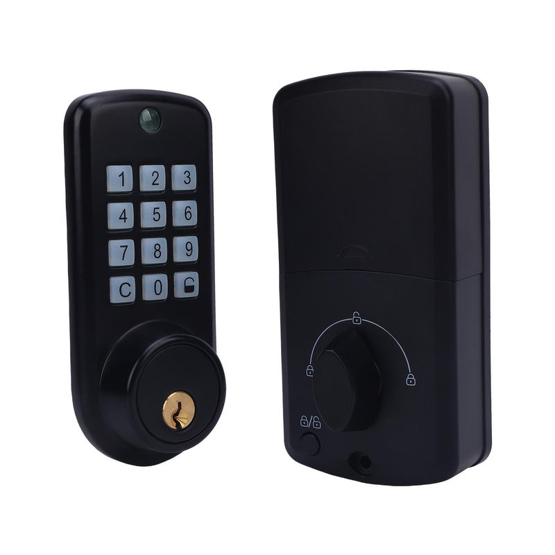 GoolRC Smart Lock Elektronisches Türschloss in Schwarz mit Passwort und mechanischem Schlüssel für schlüssellosen Zugang - Bild 5
