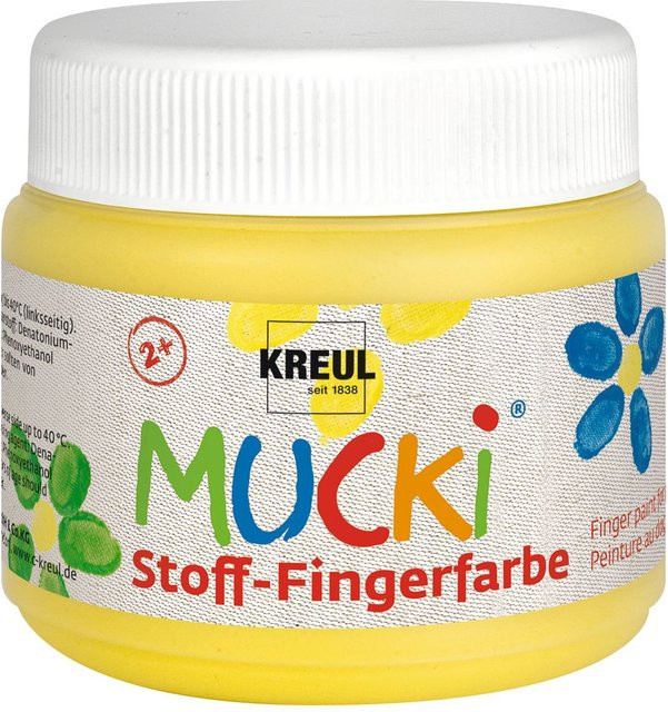 MUCKI Stoff-Fingerfarbe Gelb 150 ml - Bild 1