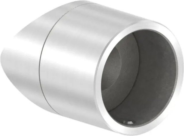 FeNau Rohrverbinder Edelstahl V2A für Rohr Ø 33,7 mm an Ø 42,4 mm, Farbe: Silber, Oberfläche: Geschliffen Korn 240 - Bild 1