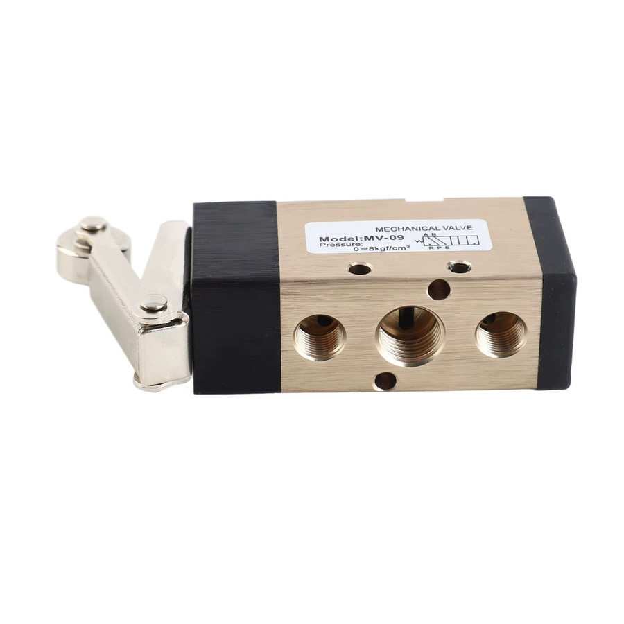 Aramox MV-09 Pneumatisches Umkehrventil mit 5-Wege-Rollenhebel, 2 Positionen, 1/4 Zoll PT - Bild 2