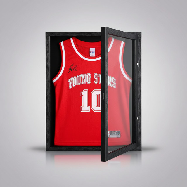 Magnetischer Flip-Displayrahmen von ACRDDK für Fußball- und Basketball-Trikots, Schwarz, B/H: 33,0 x 33,0 cm - Bild 1