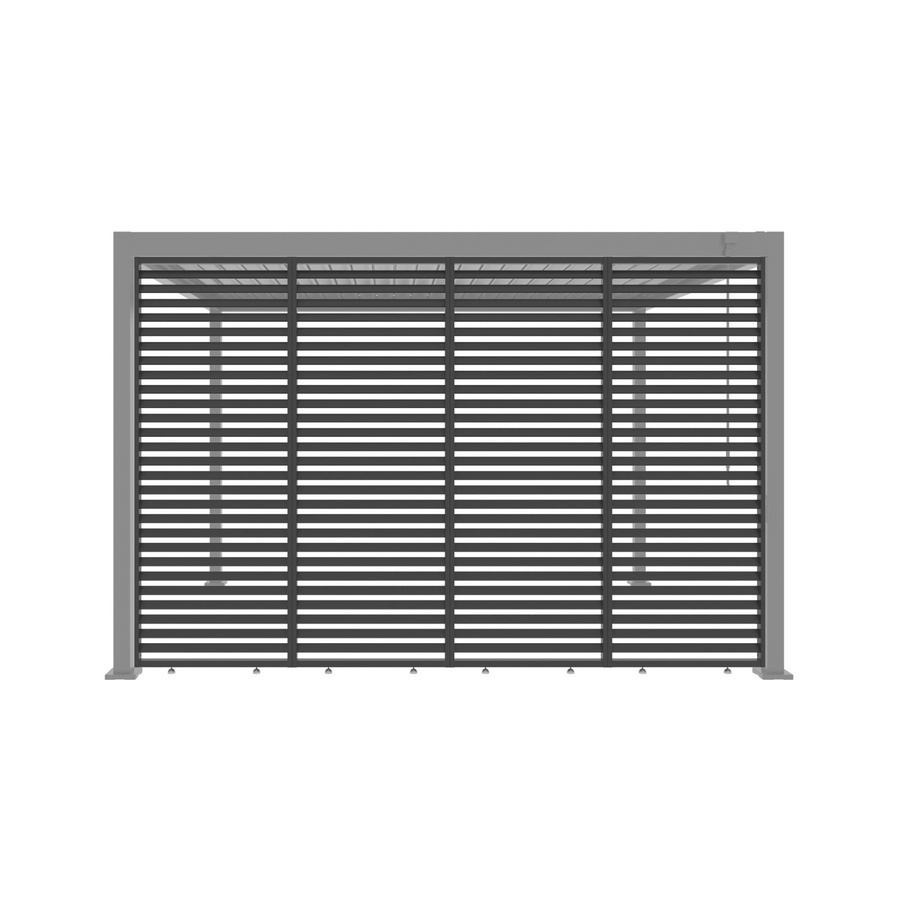 MWH FF-Eco-O Serie Feststehende Lamellenwand 4er-Set, Anthrazit, Breite: 85 cm - Bild 2