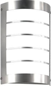 CMD Wandleuchte Edelstahl Silber mit Glas für Badezimmer E27 Up-Down-Licht - Bild 1
